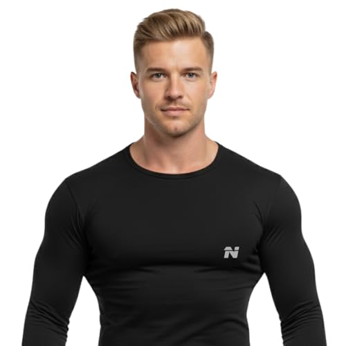 Image of NINQ Half Sleeve Compression T-Shirt - Men's Athletic & Sports Tights for Fitness