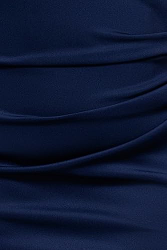 Image of Xscape Women's Xscape Women's Scuba Crepe Embellished Long Sleeve Drop Shoulder Floor Length Dress