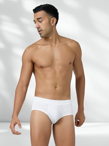 Image of XYXX Men's Ace Micromodal Regular Fit Solid Antimicrobial Briefs with No Marks Waistband (Pack of 2)