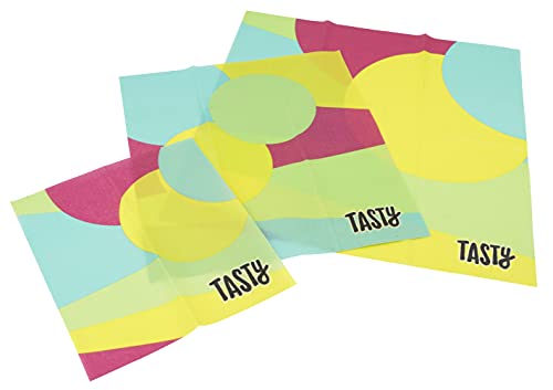 Tasty 678742 Bienenwachs-Wraps, Frischhaltefolie, Bienenwachsstoff, Bienenwachsfolie, Baumwolle, Bienenwachs, Jojobaöl, Harz, 34 x 33 cm