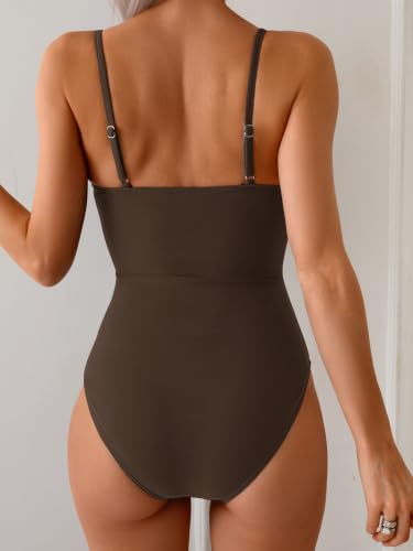 Image of Eomenie Womens Cutout One Piece Swimsuit with Ring Linked Sexy Monokini Bathing Suit for Beach Vacation