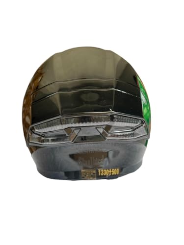 Image of Steelbird SBA 11 Tornado Full Face Helmet, Dual Visor, Glossy Signature Black with Extra Free Smoke Visor (600 MM (L))