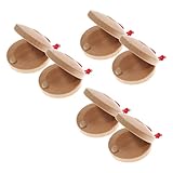 HEMOTON 6pièces Lot de Castagnettes Bois pour Débutants Instruments De Percussion à Doi...