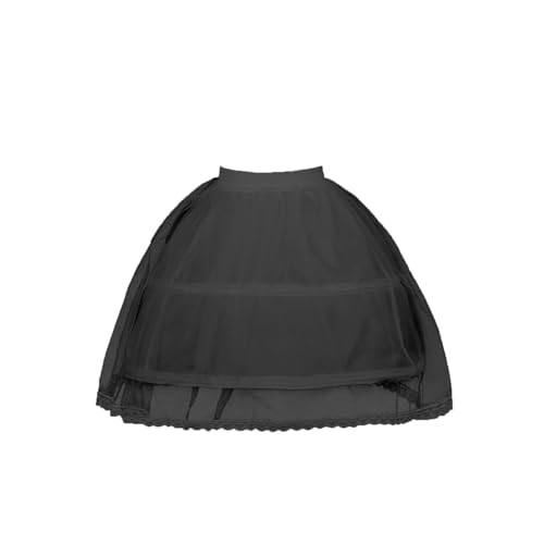 Girls Petticoat Wedding Flower Girls Underskirt with 2 Hoops Full Slip Elastic Child's Crinoline Underskirt White