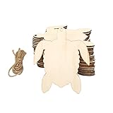 24 Pack Wood Turtle Cutouts Unfinished Wooden Sea Turtle Hanging Ornaments Sea Turtle Birthday Party...