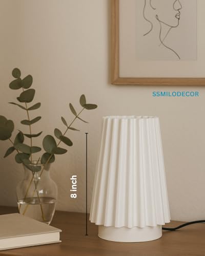 Image of Table Lamp for Living Room Decoration, Bedroom, Study, Office, and Gifting | Handcrafted Wave Ambient Night Lamp with On /Off Switch, Without Bulb | Bedside Lamp (Home Decor Items)