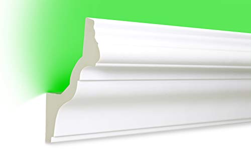Preisvergleich Produktbild 2 Meter / LED Profil / indirekte Beleuchtung / Stuck / lichtundurchlässig / stoßfest / Leiste / wetterbeständig / 130x100mm / LED-6