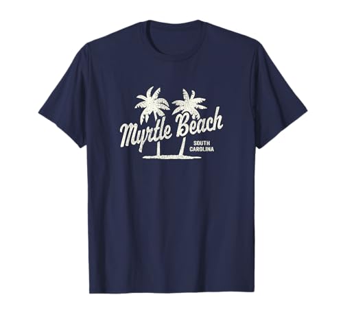 Myrtle Beach South Carolina Vintage 70s Palm Trees Graphic T-Shirt
