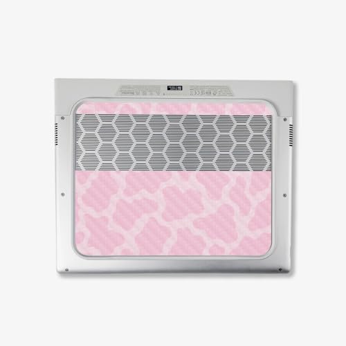 Image of MightySkins Carbon Fiber Skin Compatible with Alienware X14 R2 (2023) Full Wrap Kit - Pink Giraffe | Protective, Durable Textured Carbon Fiber Finish | Easy to Apply & Change Styles | Made in The USA