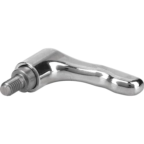 Image of Kipp 06461-1A06X20 Zinc Adjustable Handle with 10-24 inch External Thread, Modern Design Style, Stainless Steel Components, Inch, High-Polish Chromium-Plated Finish, Size 1, 20 mm Screw Length
