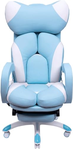 QUSYZD Silla de Oficina, Silla de computadora, Silla de Escritorio de Oficina, Silla para Juegos con Respaldo Alto, reposabrazos tapizado, Asiento Elevador, Silla Gira,