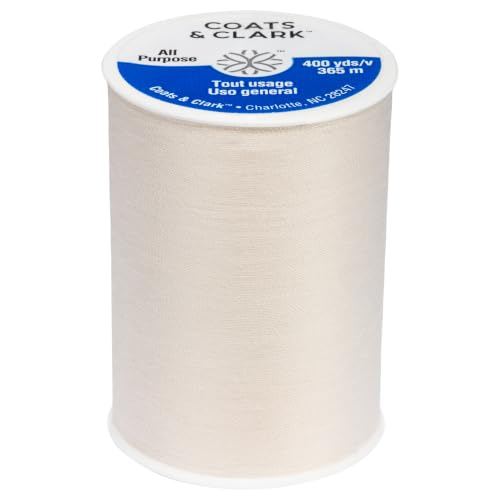 Coats & Clark Dual Duty All-Purpose Natural Thread 400 Yards 1 Spool of Yarn