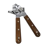 Ipetboom Dosenöffner mit Holzgriff Robustes Rostfreies Küchengerät für Manuelles Öffnen von Dosen und Flaschen für Täglichen Gebrauch und Camping
