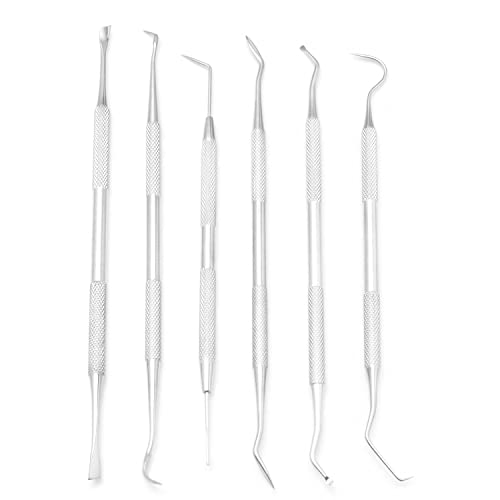 Image of Small Wire Brush Set - Brass / Stainless Steel / Nylon Brushes for Cleaning Rust Removal, Dirt, Paint Scrubbing Wire Brush Set Double-Ended Cleaning Pick (9 Pieces)