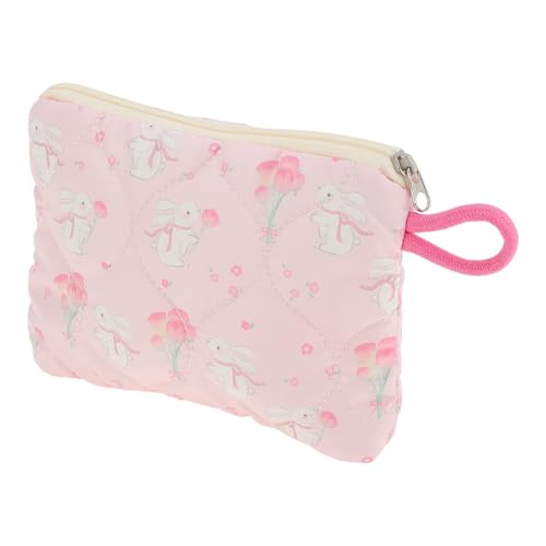 1Pcs Pouch Wallet Bouquet Rabbit Quilted Wallet Polyester Pink 16x11cm2