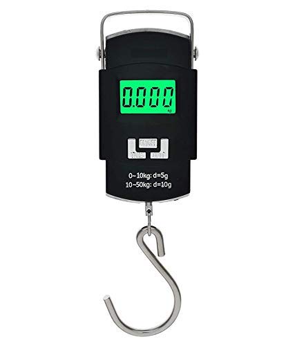 RTB Weighing Scale Digital Portable Hook Type 50kg,luggage weight machine,weight machine for luggage kitchen,electronic weight machine(black)