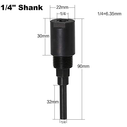 ArtisanShow 1PC 1/4 Inch 8mm 1/2 Inch Shank Collet Extension Chuck - Image 2