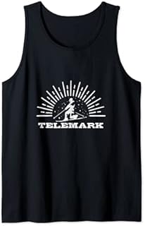 Vintage Telemark Norway Skier Ski Retro Skiing Telemarking Tank Top