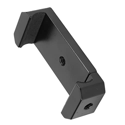 Soporte para teléfono celular con orificios de 1/4 y ancho ajustable de metal