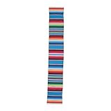 Ipetboom Caminos de Mesa de Rayas Coloridas Mexicano Mantel de Algodón para Decoración de Hogar Picnic Azul Lago