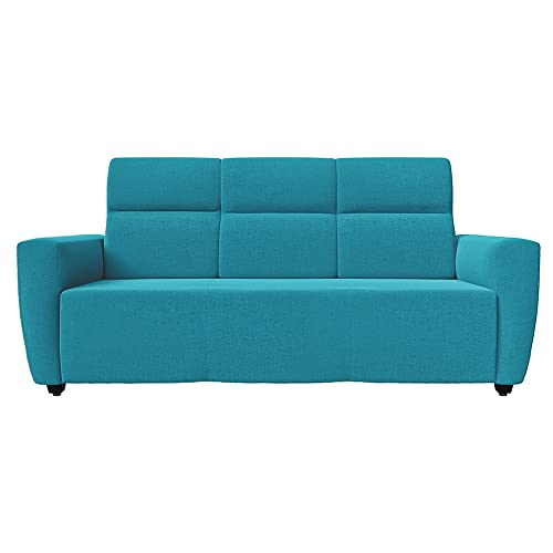Image of Wakefit Sofa Set | 3 Year Warranty | Sofa 5 Seater, 5 Seater Sofa for Living Room, Wooden Sofa Set, Sofa Set 3+1+1 Seater - Belize(Malphino : Malibu Green)