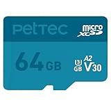 PetTec Ultra microSDXC Speicherkarte – Speicherkarte speziell für PetTec WLAN & LTE Kameras bis zu 100 MB/s, Class 10, U1, A1-Performance, Videofähigkeit in Full HD - Für Tier- & Outdoor-Überwachung