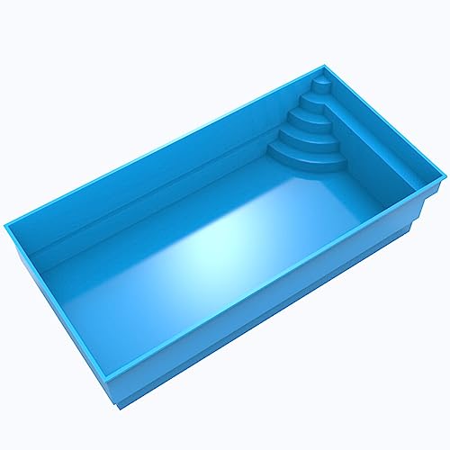 Ambikun Versatile Fiberglass Pools Inground Pools - Excellence Prefab Pools with 10 Styles and Customization Options (22.96'×8.04'×4.59')