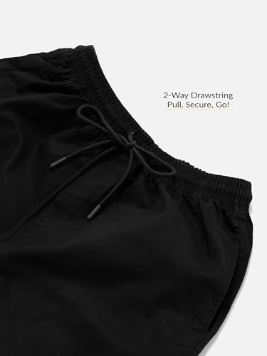 Image of Beyoung Cotton Regular Fit Heavy Gauge Cargo Joggers for Men | Ribbed Hem | Spacious Pockets | Track Pants | Elastic Waistband | Cargo for Men