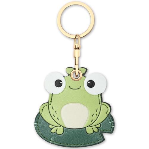 AXFEE Airtag Porte Clé, Mignon PU Étuis pour Apple AirTag, Portable Key Finder pour Clés Enfants Animaux de Compagnie, [ Porte- Clés Contrôle d'Accès] (Airtag non...