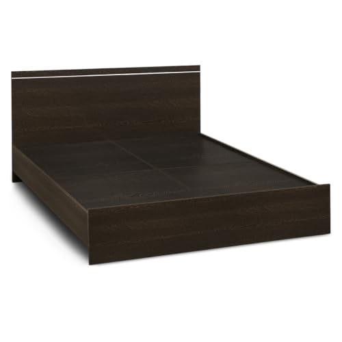 Image of DELITE KOM Jazz Engineered Wood Queen Without Box Bed (Finish Color Flowery Wenge Delivery Condition Knockdown)