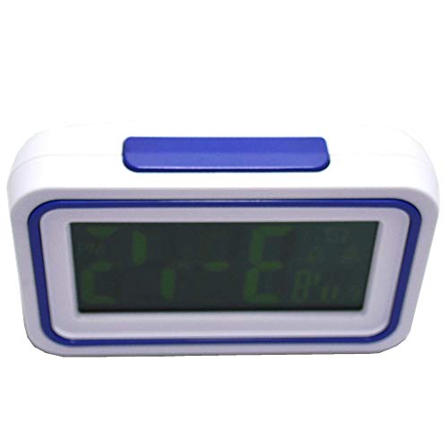 Relógio Digital LCD Fala Hora Em Português Azul CBRN09060