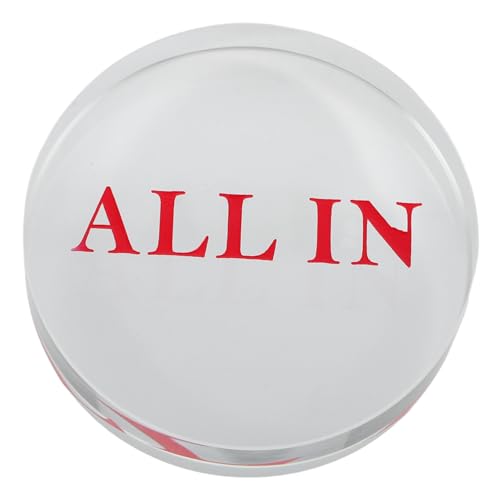 NAMOARLY Número de banquero de póquer marcadores de conteo Monedas de la Moneda del Juego Moneda de recompensa fichas de fichas de Juego Vaso de Cristal Transparent