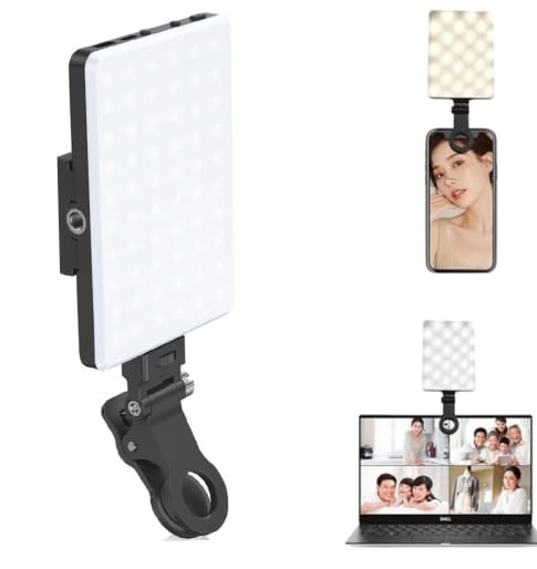 Light, 128 LED Phone Light Compatible with iPhone, iPad, Laptop, Camera, 3 Lighting Adjustment Modes, Phone Selfie Light for Photography, Video Conference