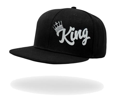 Image of Tai & Zai Black Snapback Hat with Printed, Adjustable Flat Brim Cap, Six Hole Breathable Design