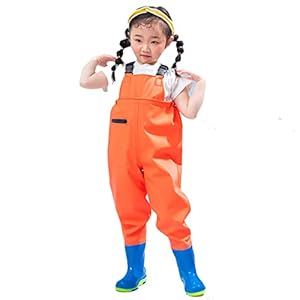 Waders Steltlopers Voor Kinderen Met Regenlaarzen, Kleding Voor Buitenvissen, Geschikt Voor Kamperen Op De Kleuterschool Aan Zee (Color : Orange, Size : M/1 pcs)