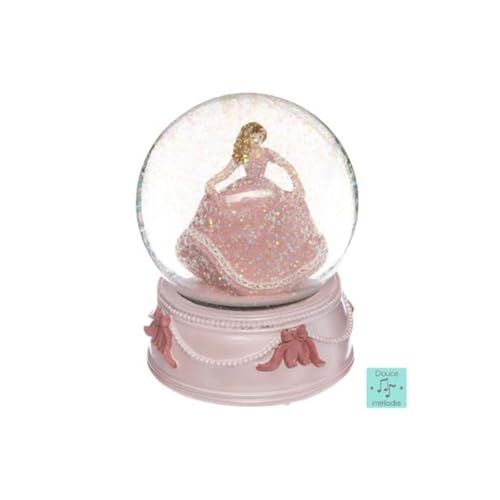 Paris Prix Atmosphera for Kids - Boule à Neige Musicale Princesse 14cm Rose