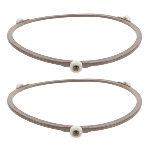 UTHCLO 2 piezas Soporte Giratorio para Microondas Anillos Resistentes Altas Temperaturas Soporte de Bandeja para Hornos de Base Antióxido para Repuesto y Reemplazo Fácil
