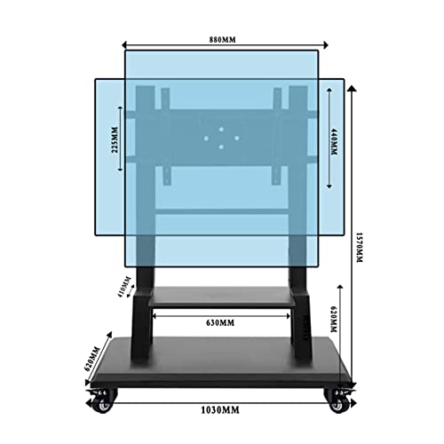 Soporte móvil para TV ajustable en altura con ruedas miniatura 2