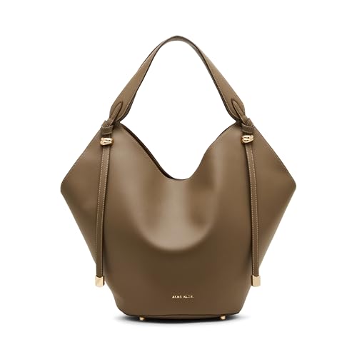 Anne Klein Large Hobo Tote with Pouch, Truffle2
