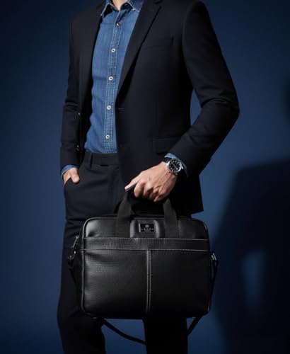Image of Cross Mens Black Rozano Style Shoulder Side Laptop bag