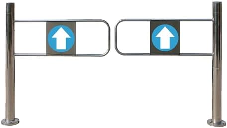 Metal Swing Safety Gate for Entrance, One-Way Door with Springs, 59in for Outdoor Access, Library, Park, Bar - Durable Security Gate for Pets & Kids