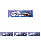 Milka MMMAX, Crema Oreo, Tavoletta di Cioccolato al Latte con Ripieno di Crema Oreo, 100% Latte Alpino, Cacao Sostenibile, 300g (Confezione da 4)