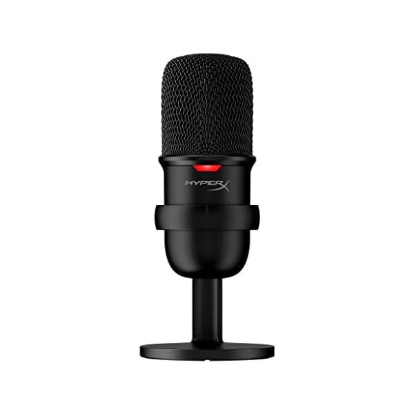 HyperX SoloCast – USB-Kondensator-Gaming-Mikrofon, für PC, PS4 und Mac, Tap-to-Mute Sensor, Kardioid Richtcharakteristik, Gaming, Streaming, Podcasts, Twitch, YouTube, Discord, Schwarz