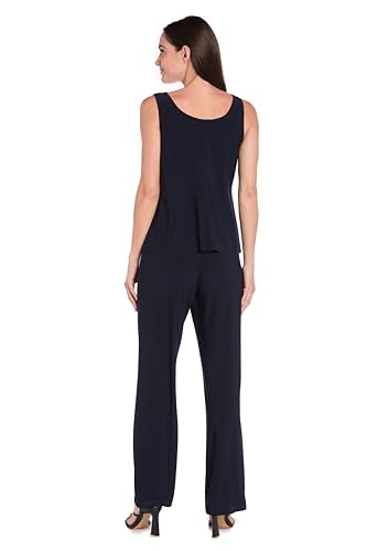 3-Piece Embroidered Sequin Mesh Jacket Pull-On Wide-Leg Pant & Necklace Set - Elegant Evening Outfit4