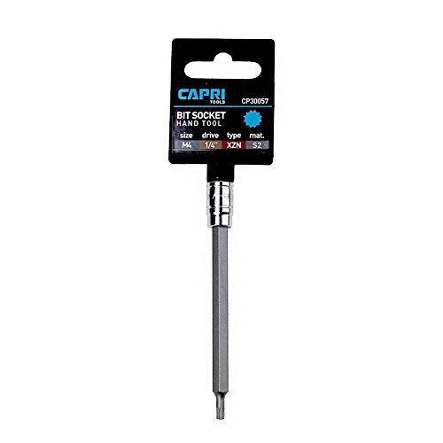 Image of Capri Tools 30057 XZN Extra Long 4mm Triple Square Bit Socket with 1 /4-Inch Drive