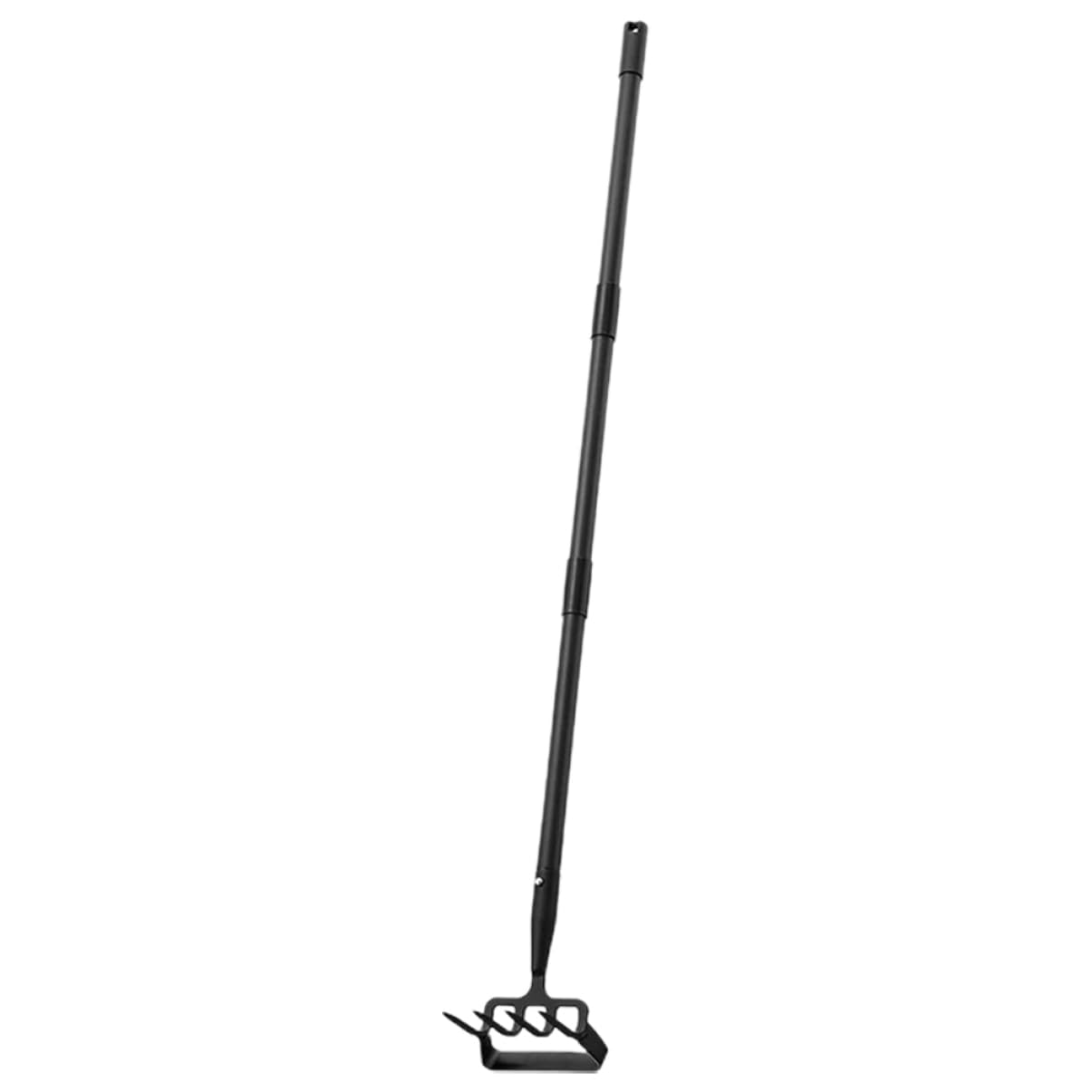 HOMSFOU Rastrello da Giardino Piccolo in Acciaio Inox Nero per Scavo | Attrezzi per Giardino, Allenta Terreno Leggero, Lavorazione Manuale per Cura Verde