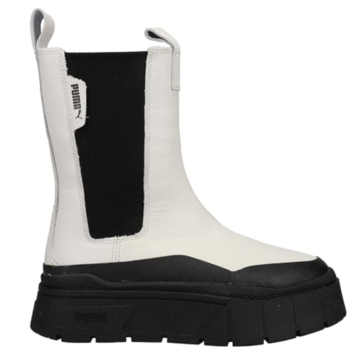 PUMA Womens Mayze Stack Round Toe Platform Chelsea Pull On Casual Boots Ankle Low Heel 1-2