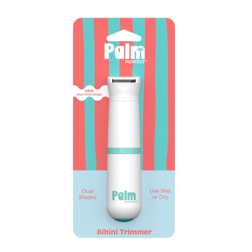 Image of PalmPerfect Bikini Trimmer for Women - Precise & Gentle Hair Removal | Trimmer for Sensitive Areas, Dual Blade System with Rounded Tips, Waterproof Wet /Dry Grooming with Trimming Guide