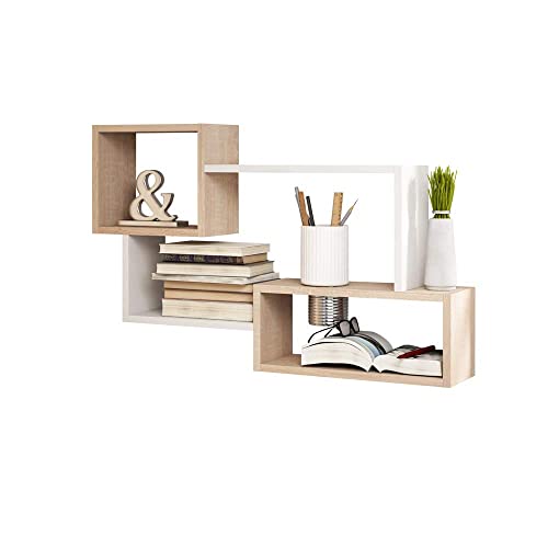 En.casa] Estante De Pared Con 8 Copartiientos - 85 X 47,5 X 16 C