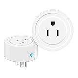 Enchufe Inteligente Wifi, Smart Plug Compatible Con Amazon Alexa, Google Home y IFTTT. Control de Voz, Temporización, Apertura/Cierre, Control de Todas Las Funciones via APP (2 Packs)